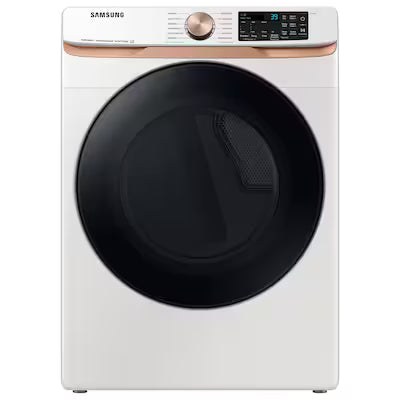 Coming Soon Samsung 7.5-cu ft Stackable Vented Electric Dryer with Steam Cycle ( Ivory ) Model# DVE50BG8300E