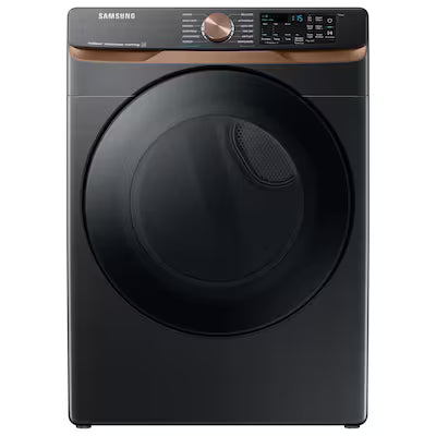 Samsung 7.5-cu ft Stackable Vented Gas Dryer with Steam Cycle ( Brushed Black ) Model# DVG50BG8300V by Scratch N Dent Depot