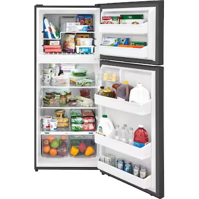 Frigidaire 17.6-cu ft Top-Freezer Refrigerator ( Fingerprint-Resistant Stainless Look ) ENERGY STAR Certified Model# FFHT1822UV