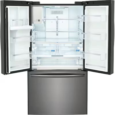 Frigidaire Gallery Standard-Depth 27.8-cu ft 3 -Door 36-in Wide French Door Refrigerator with Dual Ice Maker with Water and Ice Dispenser ( Fingerprint Resistant Black Stainless Steel ) ENERGY STAR Certified Model# GRFS2853AD by Scratch N Dent Depot