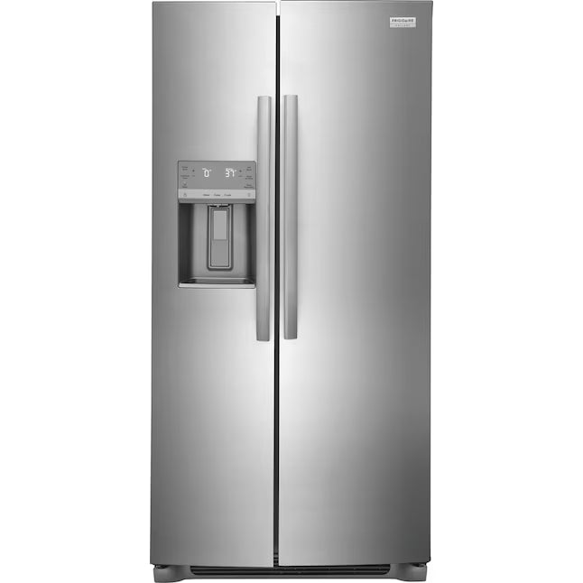 Frigidaire Gallery 22.3-cu ft Standard-Depth 33-in Wide Side-by-Side Refrigerator with Ice Maker ,Water and Ice Dispenser ( Fingerprint Resistant Stainless Steel ) ENERGY STAR Certified Model# GRSS2352AF by Scratch N Dent Depot