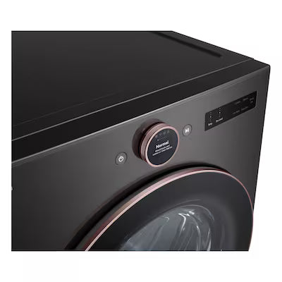 LG 7.4-cu ft Stackable Vented Gas Dryer with Steam Cycle ( Black ) Model# DLGX6501B