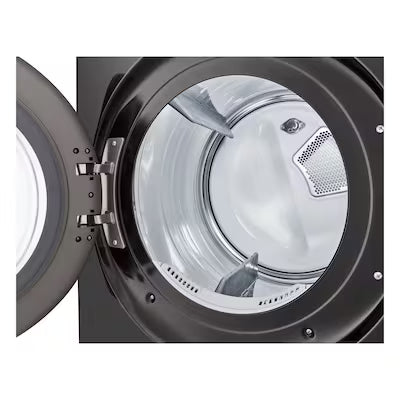 LG 7.4-cu ft Stackable Vented Gas Dryer with Steam Cycle ( Black ) Model# DLGX6501B