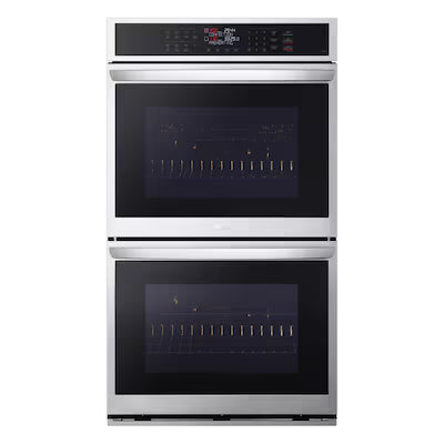 LG Air Fry with EasyClean 30 inch Double Electric Wall Oven with Air Fry Self-cleaning ( PrintProof Stainless Steel ) Model# WDEP9423F