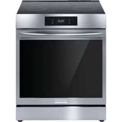 Frigidaire Gallery 30-in 5 Burners 6.2-cu ft Air Fry Convection Oven Slide-in Single Induction Range (Fingerprint Resistant Stainless Steel) Model# GCFI3060BF