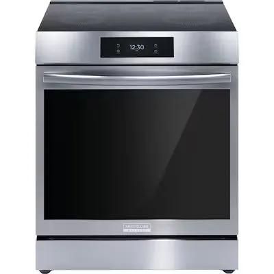 Frigidaire Gallery 30-in 5 burners 6.2-cu ft , Air Fry Convection Oven Slide-In Single Induction Range ( Fingerprint Resistant Stainless Steel ) Model# GCFI3060BF by Smiths Appliance & Furniture