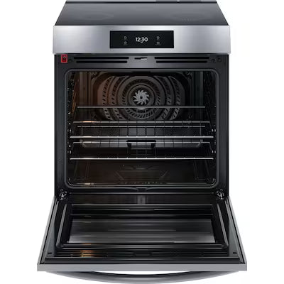 Frigidaire Gallery 30-in 5 Burners 6.2-cu ft Air Fry Convection Oven Slide-in Single Induction Range (Fingerprint Resistant Stainless Steel) Model# GCFI3060BF