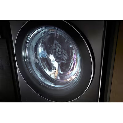 LG WashTower Electric Stacked Laundry Center with 5-cu ft Front load Washer and 7.4-cu ft Dryer ( Black Stainless Steel ) Model# WKEX300HBA by Smiths Appliance & Furniture