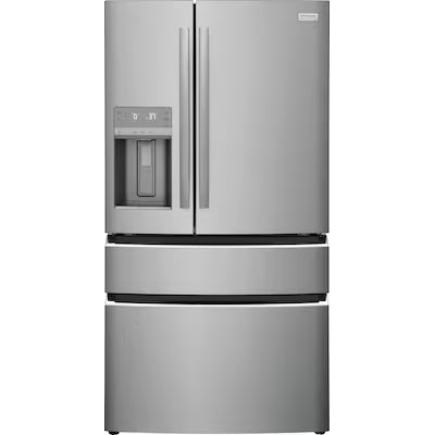 Frigidaire Gallery Standard-Depth 26.3-cu ft 4 -Door 36-in Wide French Door Refrigerator with Ice Maker ( Fingerprint Resistant Stainless Steel ) ENERGY STAR Certified Model# GRMS2773AF