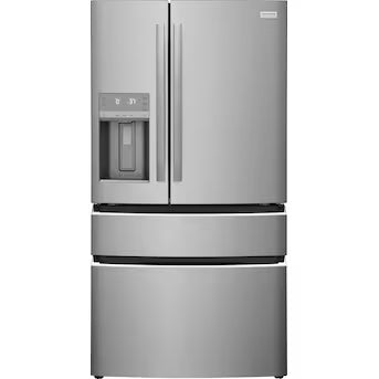 Frigidaire Gallery Standard-Depth 26.3-cu ft 4 -Door 36-in Wide French Door Refrigerator with Ice Maker with Water and Ice Dispenser ( Fingerprint Resistant Stainless Steel ) ENERGY STAR Certified Model# GRMS2773AF A19-49 by Scratch-n-Dent Depot
