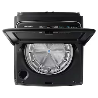 Samsung Super Speed Wash High Efficiency Impeller Extra Large ( 5.5-cu ft ) Top-Load Washer ( Brushed Black ) Model# WA55CG7100AV A19-21 by Scratch-n-Dent Depot