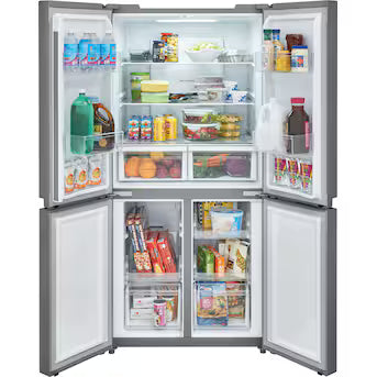 Frigidaire 33" Counter-Depth 17.4-cu ft 4 -Door French Door Refrigerator ( Fingerprint-Resistant Stainless Look ) Model# FRQG1721AV