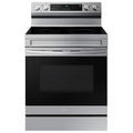 Samsung 30-in Glass Top 5 burners 6.3-cu ft Air Fry Convection Oven Freestanding Electric Range ( Fingerprint Resistant Stainless Steel ) Model# NE63A6511SS A19-20 by Scratch-n-Dent Depot