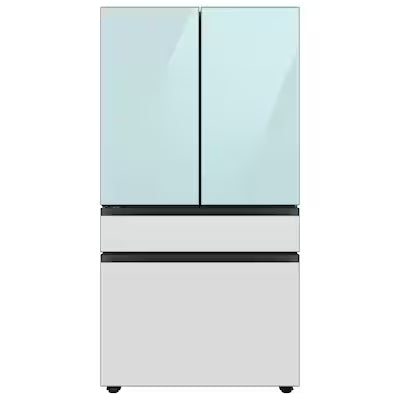 Samsung Bespoke Standard-Depth Beverage Center 29-cu ft 4 -Door 36-in Wide with Dual Ice Maker and Door within Door ( Morning Blue ) ENERGY STAR Certified Model# RF29BB86004M by Scratch N Dent Depot