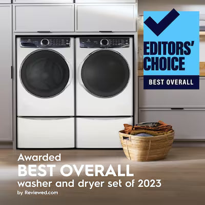 Electrolux 8-cu ft Stackable Vented Electric Dryer with Steam Cycle ( White ) Model# ELFE7626BW by Smiths Appliance & Furniture