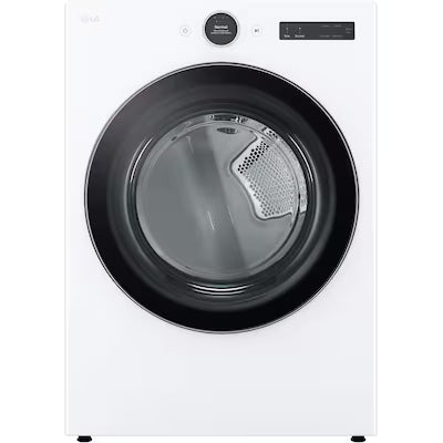 LG 7.4-cu ft Stackable Vented Gas Dryer with Steam Cycle ( White ) Model# DLGX6501W by Scratch-n-Dent Depot