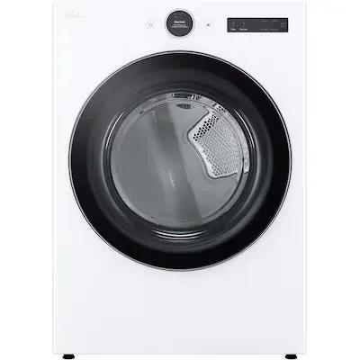 LG 7.4-cu ft Stackable Vented Gas Dryer with Steam Cycle ( White ) Model# DLGX6501W by Smiths Appliance & Furniture