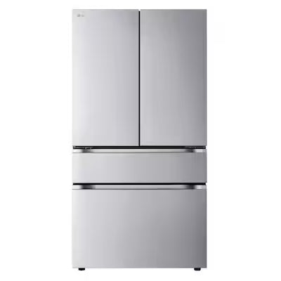 LG Standard-Depth 29.6-cu ft 4 -Door 36-in Wide Smart Compatible French Door Refrigerator with Ice Maker with Water Dispenser ( PrintProof Stainless Steel ) ENERGY STAR Certified Model# LF30S8210S