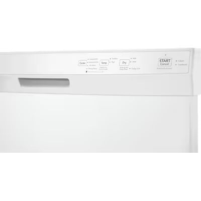 Frigidaire 24-in Front Control Built-in Dishwasher ( White ) ENERGY STAR, 54-Decibel Standard Sound Level Model# FDPC4314AW