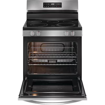 Frigidaire 30" Electric Range with Steam Clean Model# FCRE3062AS A11-18 by Scratch-n-Dent Depot