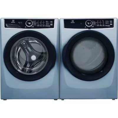 Electrolux 8-cu ft Stackable Steam Cycle Electric Dryer (Glacier Blue) ENERGY STAR with Matching Electric Dryer Model# ELFE7437AG & ELFE7437AG