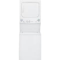 GE Electric Stacked Laundry Center with 3.8-cu ft Top load Washer and 5.9-cu ft Dryer ( White ) Model# GUD27ESSMWW A19-36 by Scratch-n-Dent Depot