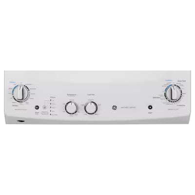 GE Gas Stacked Laundry Center with 3.8-cu ft Top load Washer and 5.9-cu ft Dryer White Model# GUD27GSSMWW by Scratch N Dent Depot