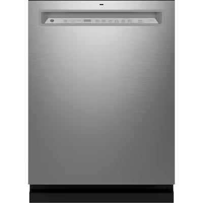 GE 24-in Front Control Built-in Dishwasher ( Fingerprint Resistant Stainless Steel ) With Third Rack, Dry Boost , 47-Decibel Model# GDF650SYVFS