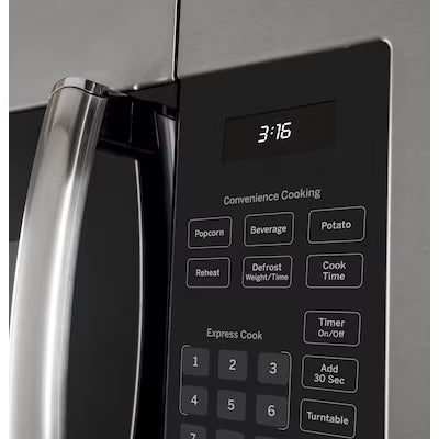 GE 1.6-cu ft Over-the-Range Microwave ( Stainless Steel ) Model# JVM3160RFSS 6013-01 by Scratch-n-Dent Depot