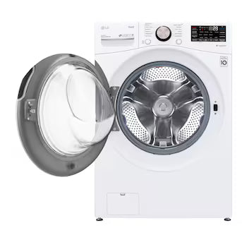 LG TurboWash 360 High Efficiency Stackable Medium ( 4.5-cu ft ) Front Load Washer ( White ) Model# WM4000HWA A19-27 by Scratch-n-Dent Depot