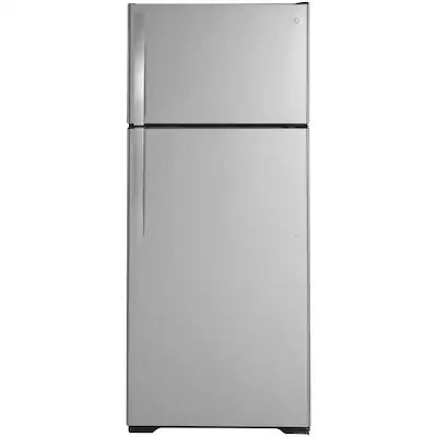 Coming Soon GE 17.5-cu ft Standard-Depth 28-in Wide Top-Freezer Refrigerator ( Fingerprint Resistant Stainless Steel ) Model# GTS18HYNRFS
