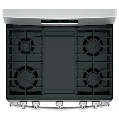 GE 30-in 5 burners 5-cu ft Freestanding Natural Gas Range ( Stainless Steel ) Model# JGBS66REKSS A12-35 by Scratch-n-Dent Depot