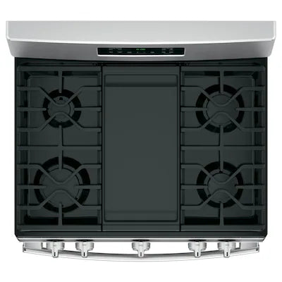 Coming Soon GE 30-in 5 burners 5-cu ft Freestanding Natural Gas Range ( Stainless steel ) Model# JGBS66REKSS