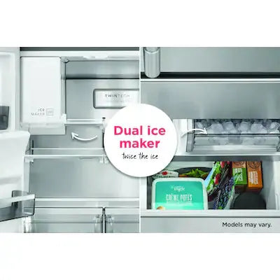 Frigidaire Gallery Standard-Depth 27.8-cu ft 3 -Door 36-in Wide French Door Refrigerator with Dual Ice Maker with Water and Ice Dispenser ( Fingerprint Resistant Stainless Steel ) ENERGY STAR Certified Model# GRFS2853AF by Scratch N Dent Depot