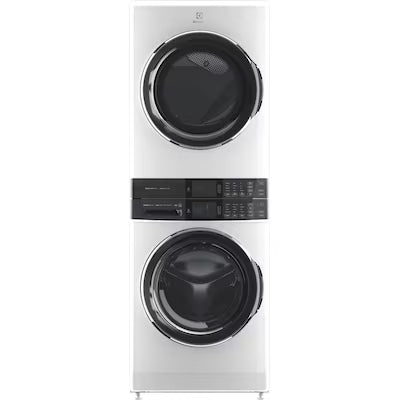Electrolux SmartBoost Premix Electric Stacked Laundry Center with 4.5-cu ft Front load Washer and 8-cu ft Dryer White Model# ELTE7600AW