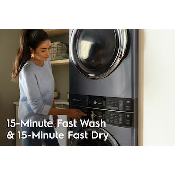 Coming Soon Electrolux SmartBoost Premix Stacked Laundry Center with 4.5-cu ft Front load Washer and Electric 8-cu ft Dryer (ENERGY STAR) Model# ELTE7600AT