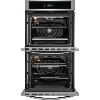 Frigidaire 27 inch Double Electric Wall Oven with Self-cleaning ( Stainless Steel ) Model# FCWD2727AS by Scratch N Dent Depot