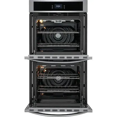 Frigidaire 27 inch Double Electric Wall Oven with Self-cleaning ( Stainless Steel ) Model# FCWD2727AS 6004-38 by Scratch-n-Dent Depot