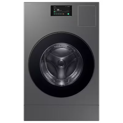 Samsung Bespoke Traditional Drying 5.3-cu ft Vented All-In-One Washer Dryer Combo with Steam Cycle ( Brushed Black ) Model# WD90F53AVB by Smiths Appliance & Furniture