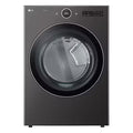 LG 7.4-cu ft Stackable Vented Electric Dryer with Steam Cycle ( Black stainless steel ) Model# DLEX6700B by Scratch N Dent Depot