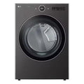 LG 7.4-cu ft Stackable Vented Gas Dryer with Steam Cycle ( Black Steel ) Model# DLGX6701B by Smiths Appliance & Furniture