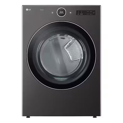 LG 7.4-cu ft Stackable Vented Gas Dryer with Steam Cycle ( Black ) Model# DLGX6501B 6006-29 by Scratch-n-Dent Depot