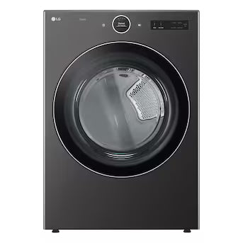 LG 7.4-cu ft Stackable Vented Gas Dryer with Steam Cycle ( Black Steel ) Model# DLGX6701B by Smiths Appliance & Furniture