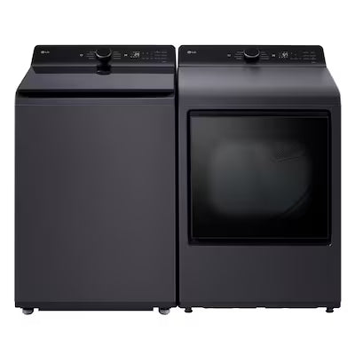 LG Impeller Extra Large ( 5.5-cu ft ) Top-Load Washer ( Matte Black ) and Matching Electric Dryer Model# WT8400CB &  DLEX8600BE
