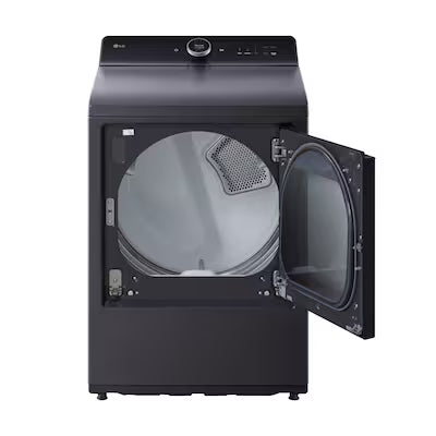 LG 7.3-cu ft Vented Electric Dryer with Steam Cycle ( Matte Black ) Model# DLEX8600BE