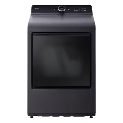 LG 7.3-cu ft Vented Electric Dryer with Steam Cycle ( Matte Black ) Model# DLEX8600BE