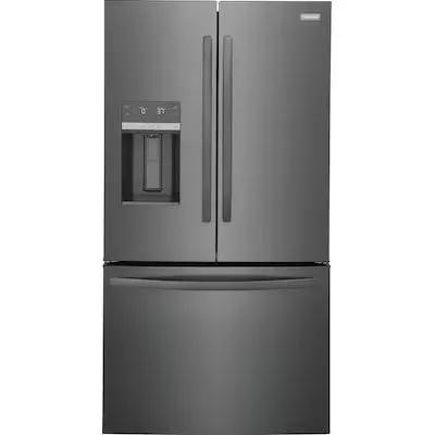 Frigidaire Standard-Depth 27.8-cu ft 3 -Door 36-in Wide with Ice Maker ( Black Stainless Steel ) ENERGY STAR Certified Model# FRFS2823AD by Smiths Appliance & Furniture