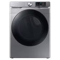 Samsung 7.5-cu ft Stackable Vented Electric Dryer with Steam Cycle ( Platinum ) Model# DVE45B6300P A19-24 by Scratch-n-Dent Depot