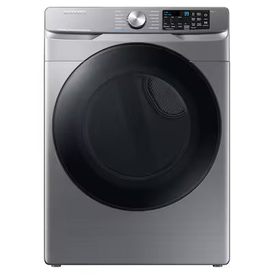 Samsung 7.5-cu ft Stackable Vented Electric Dryer with Steam Cycle ( Platinum ) Model# DVE45B6300P by Smiths Appliance & Furniture