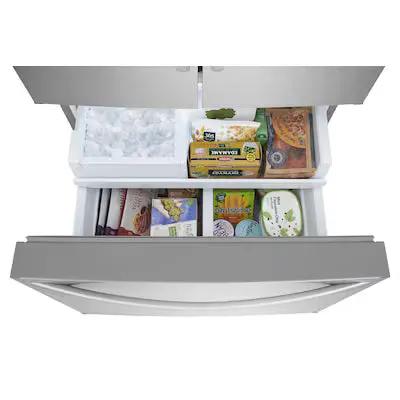 Frigidaire Standard-Depth 28.8-cu ft 3 -Door 36-in Wide French Door Refrigerator with Ice Maker with Water Dispenser ( Smudge-Proof Stainless Steel ) ENERGY STAR Certified Model# FRFN2813AF by Smiths Appliance & Furniture